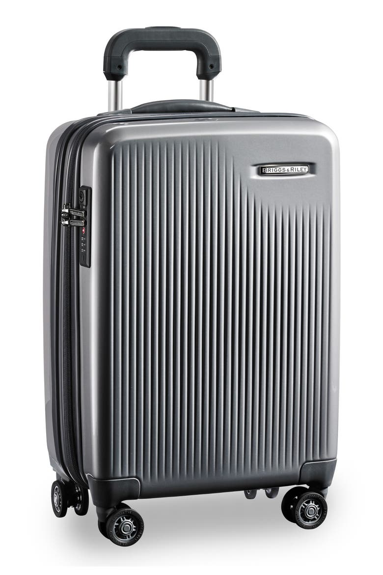 Sympatico Special Edition Expandable 21-Inch Spinner International Carry-On, Alternate, color, SILVER