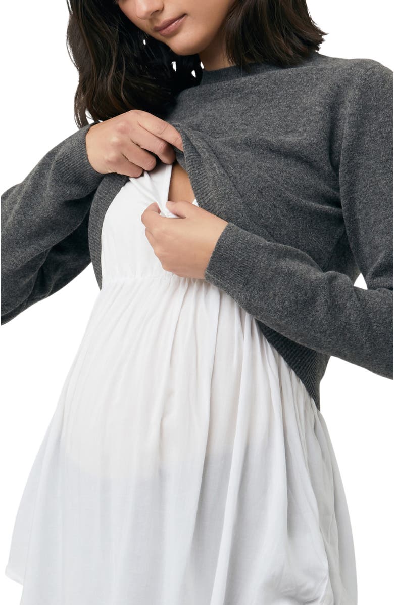 Ripe Maternity Sandy Detachable Knit, Alternate, color, Charcoal Marle