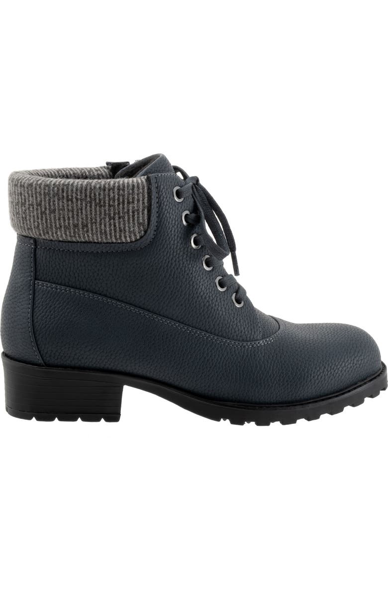 Trotters Bellamy Faux Fur Lined Bootie, Alternate, color, Navy