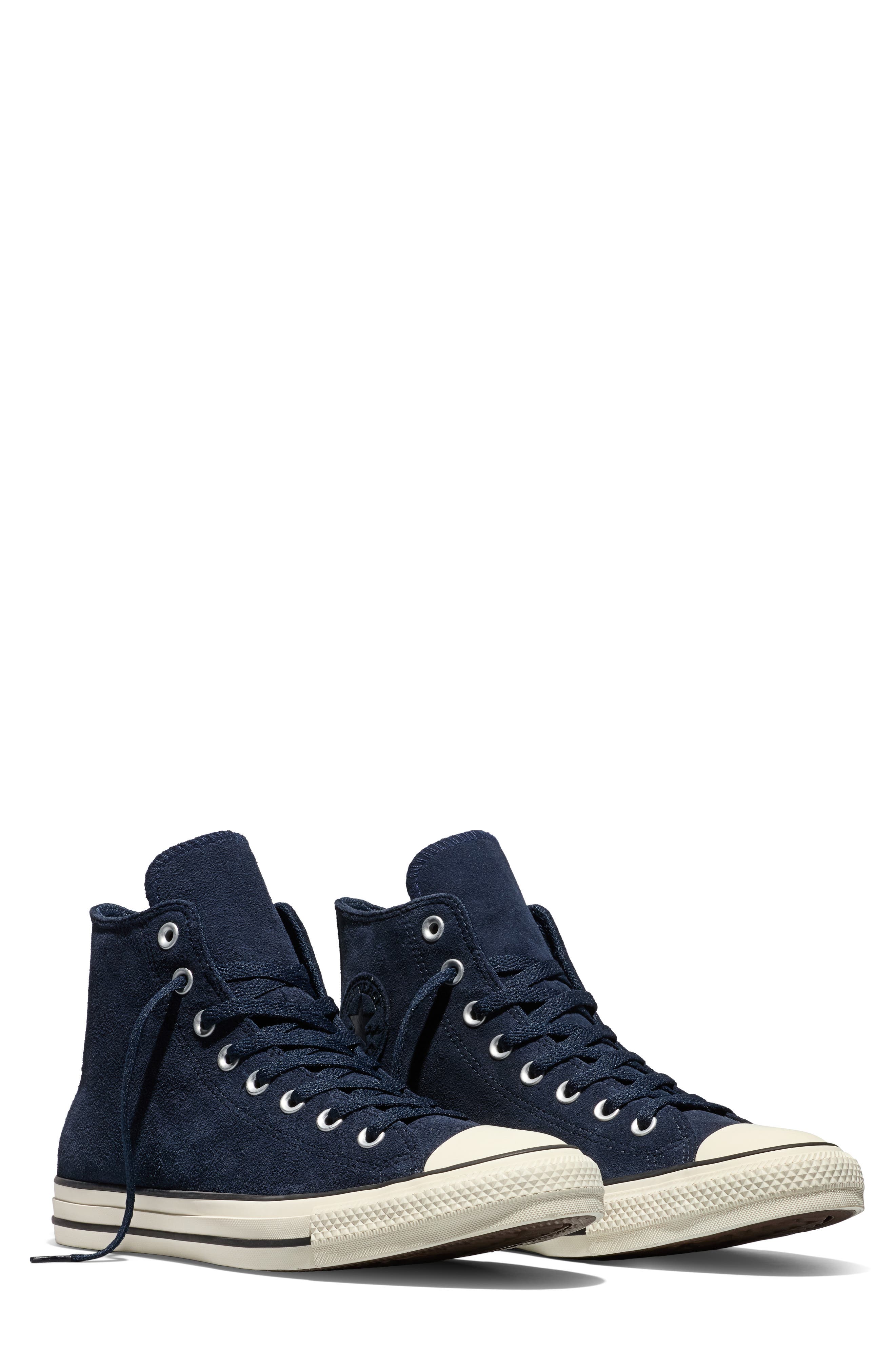 Chuck Taylor All Star Suede High Top Sneaker, Main, color, OBSIDIAN/ EGRET/ BLACK