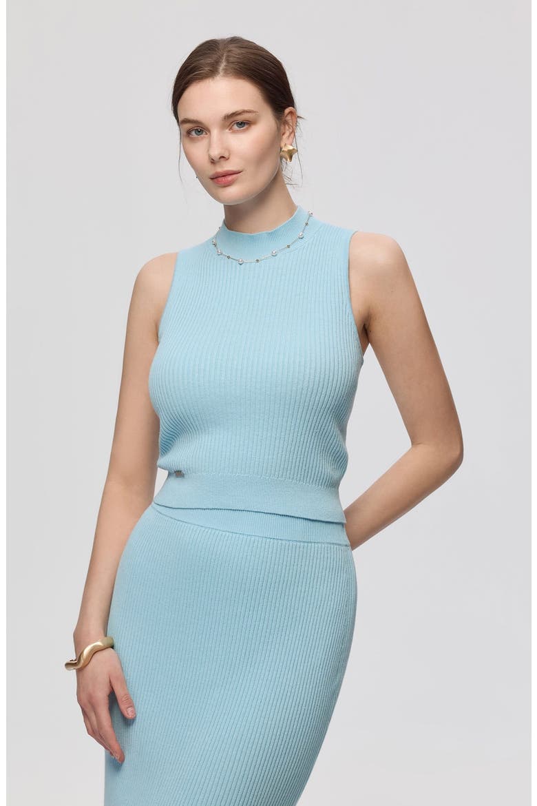 Sera Rib Knit Tank, Alternate, color, Blue