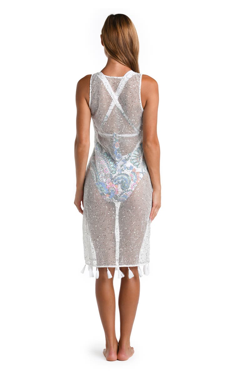 Sunshine 79 Shine Open Stitch Cover-Up Dress, Alternate, color, White