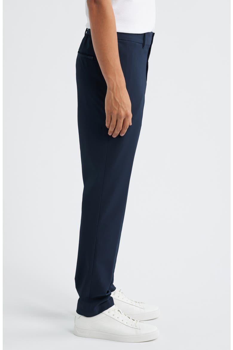 Genius Slim Fit Flat Front Twill Pants, Alternate, color, DARK BLUE
