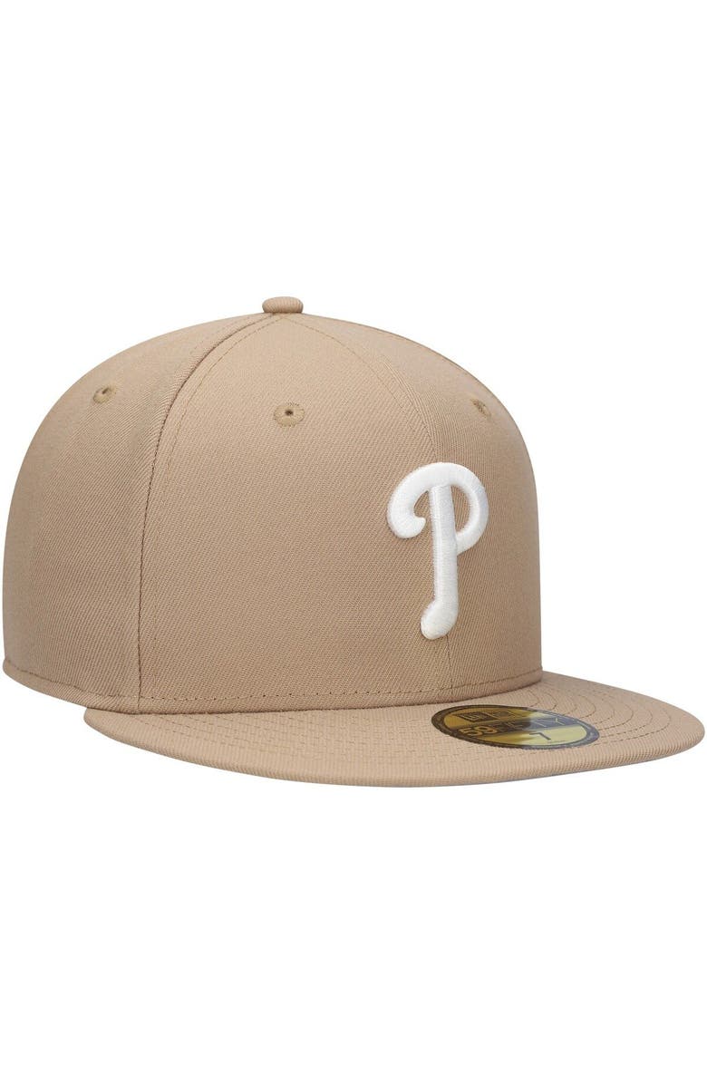New Era Men's New Era Khaki Philadelphia Phillies 59FIFTY Fitted Hat, Alternate, color, 