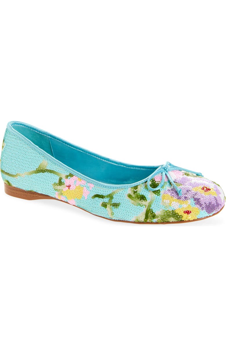 Jeffrey Campbell Kalli Sequin Flat, Main, color, Blue Combo