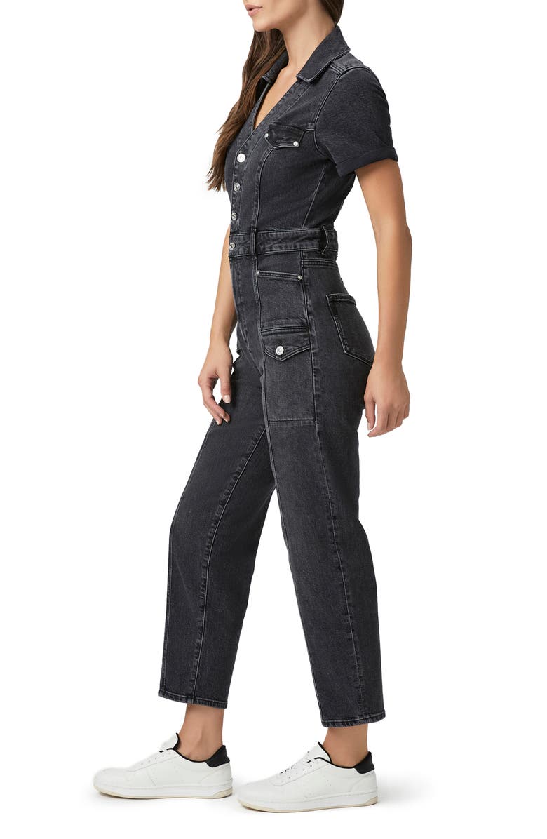 PAIGE Alexis Barrel Cargo Denim Jumpsuit, Alternate, color, 