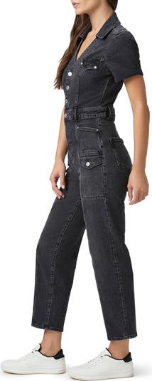 PAIGE Alexis Barrel Cargo Denim Jumpsuit Nordstromrack