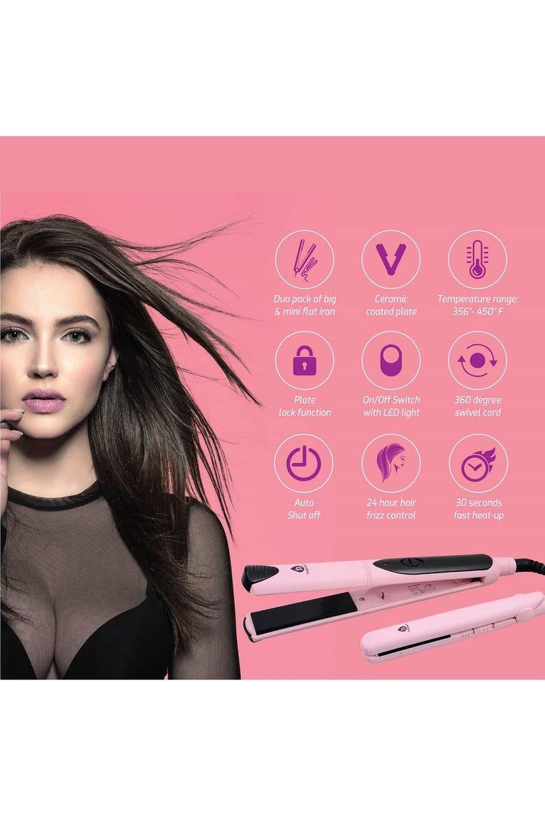 Triple Barrel Curler, Volumizer & Flat Iron Set, Alternate, color, Black