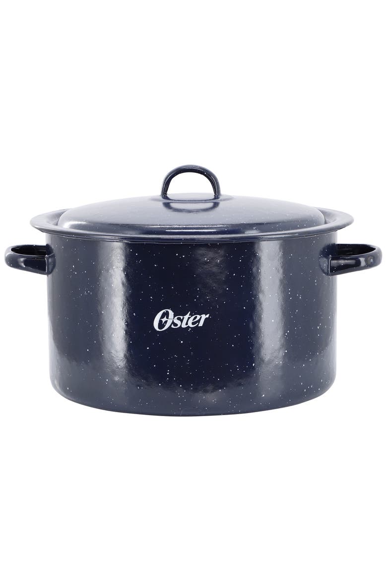 Castillo 11 Quart Enamel on Steel Stock Pot with Lid, Main, color, Blue