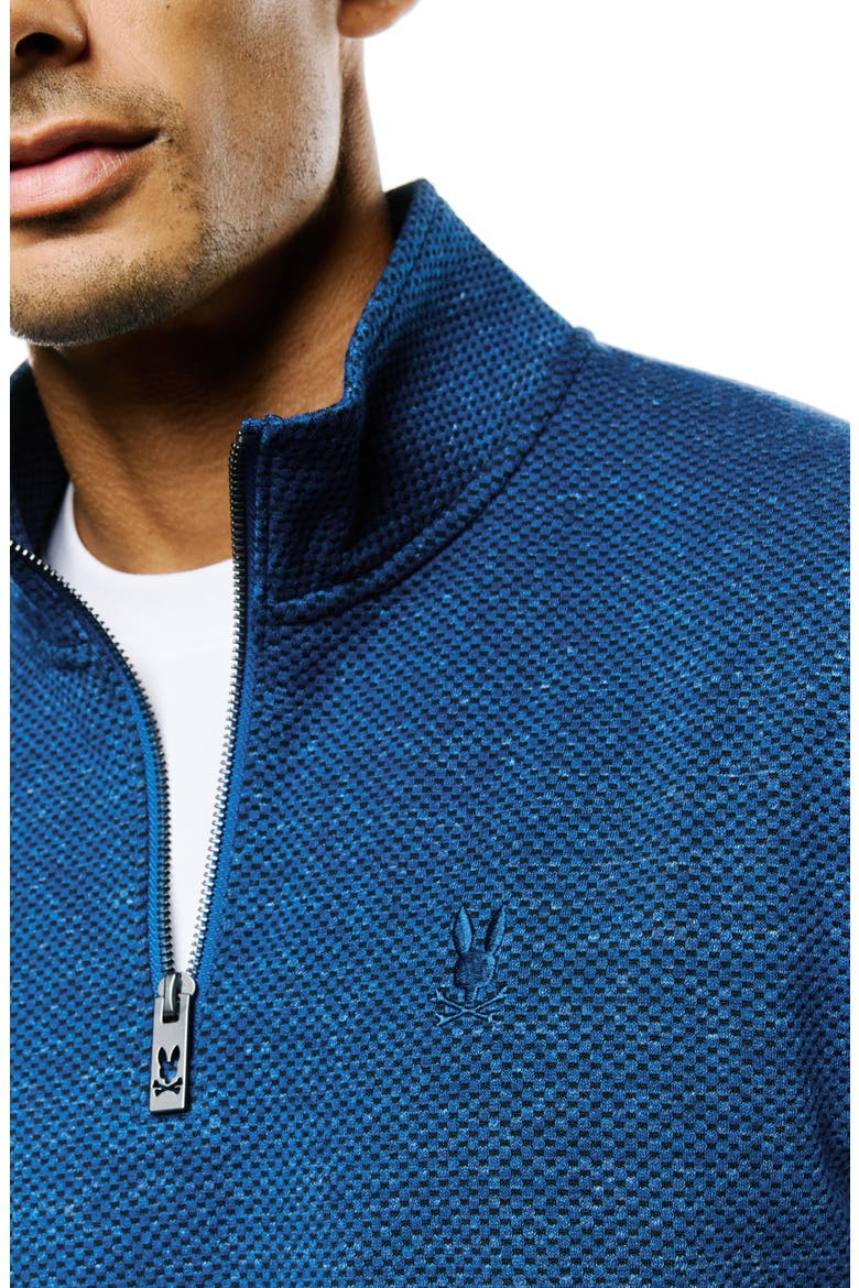 Marc Textured Quarter Zip Pullover, Alternate, color, NAVY PEONY