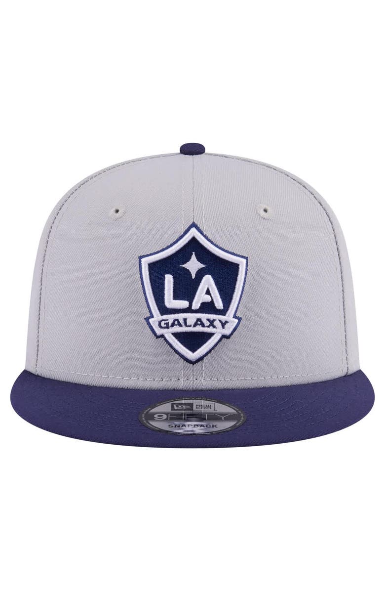 New Era Men's New Era Gray LA Galaxy Color Pack Two-Tone 9FIFTY Snapback Hat, Alternate, color, Gray