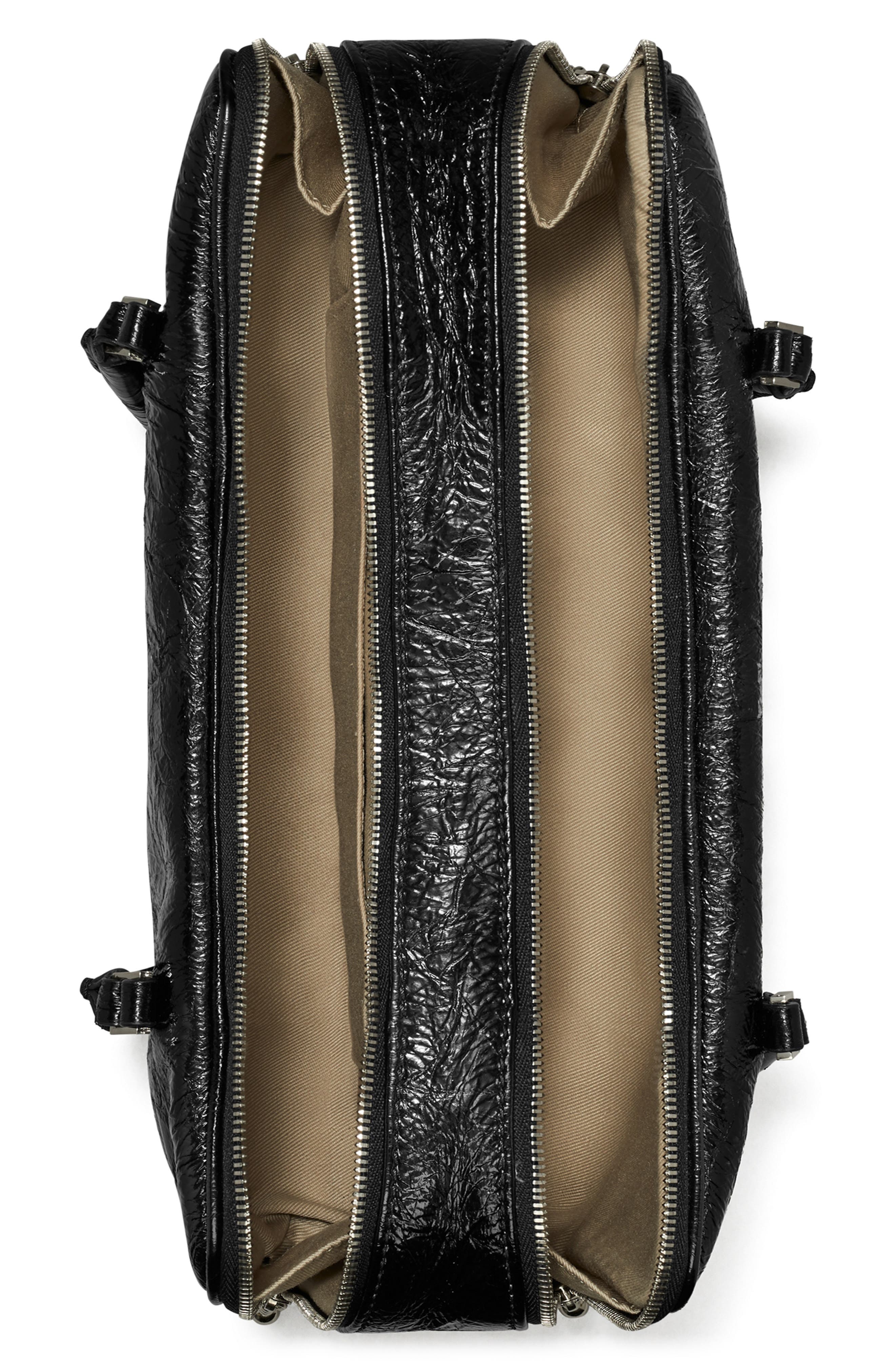 Tory Burch T Monogram Small Metallic Marshmallow Satchel, Alternate, color, 