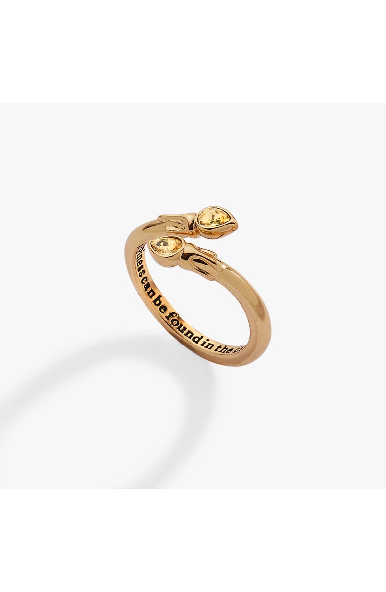 Alex and Ani Harry Potter Great Hall Candle Wrap Ring, Main, color, Gold