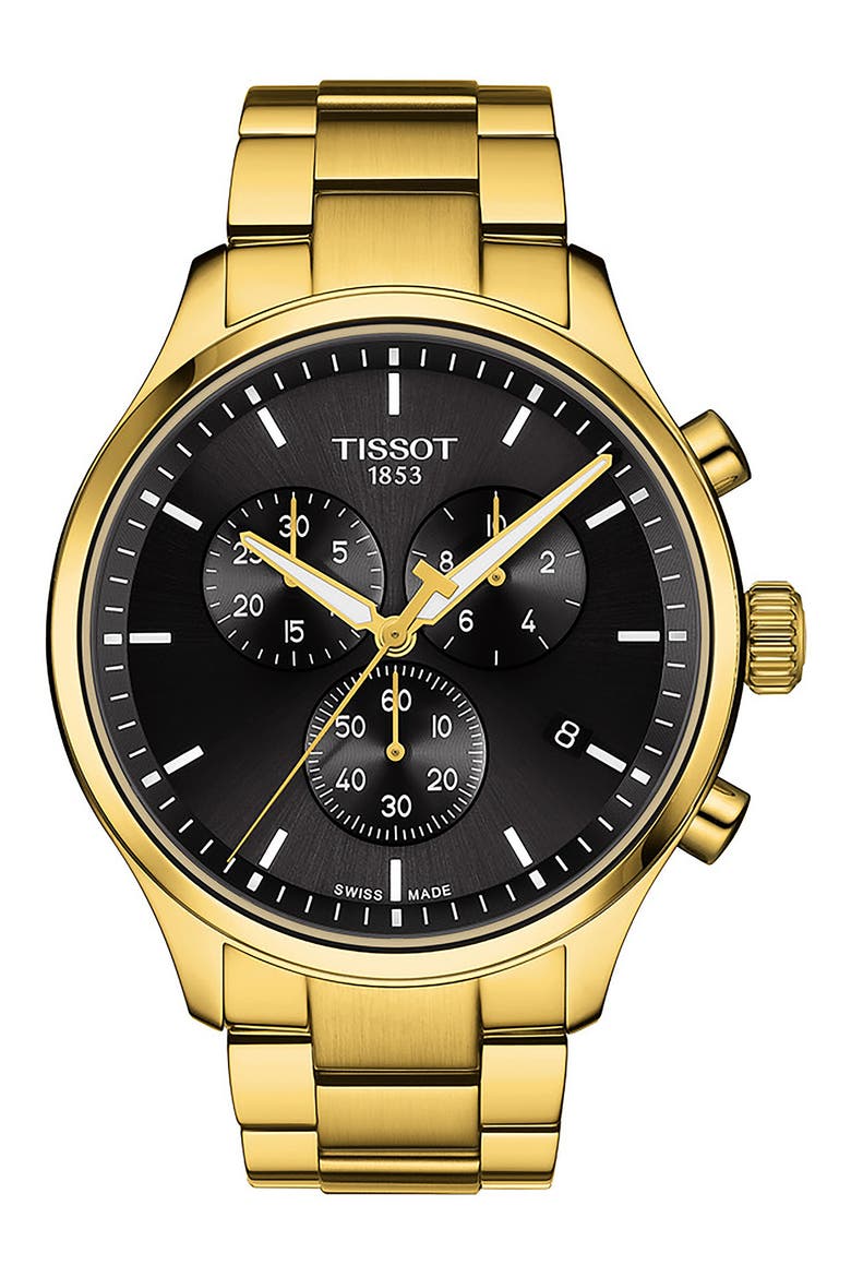 Chrono XL Chronograph Bracelet Watch, 45mm, Main, color, BLACK