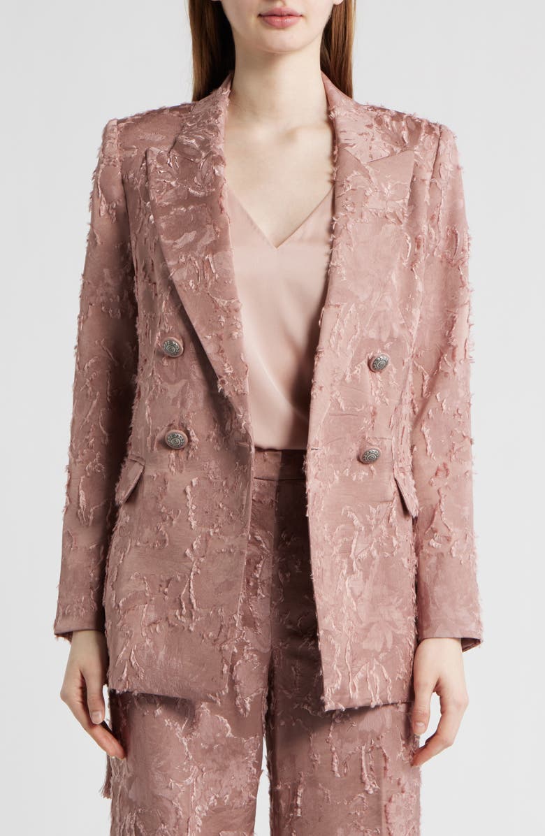 KOBI HALPERIN Nia Floral Jacquard Belted Jacket, Alternate, color, Ash Rose