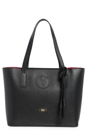 Valentino By Mario Valentino Soho Medallion Leather Tote In Black