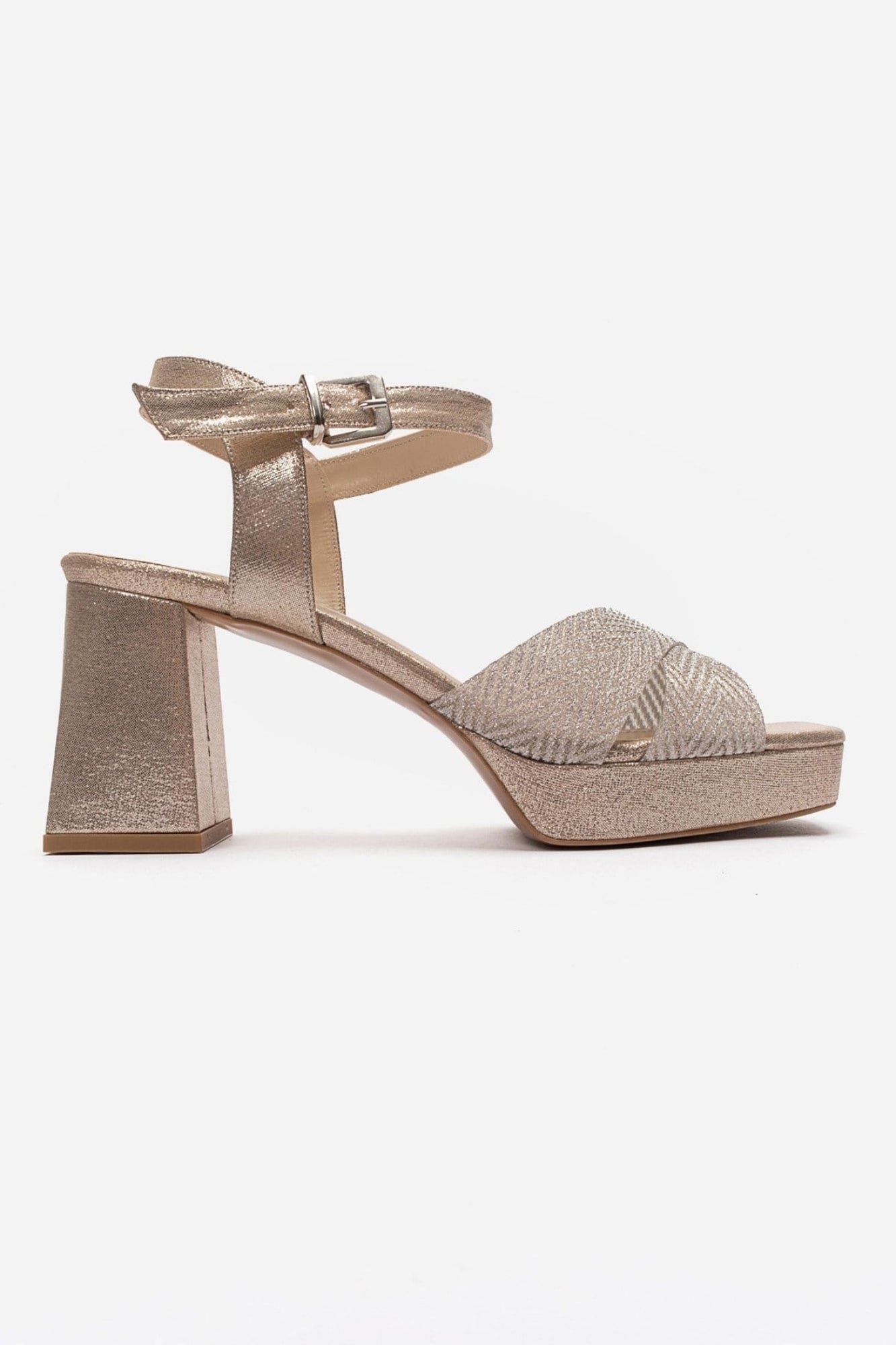 Bavena Platform Block Heel Sandal, Alternate, color, Gold