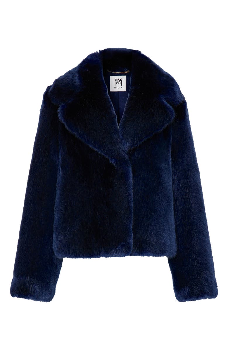 Milly Faye Faux Fur Jacket, Alternate, color,