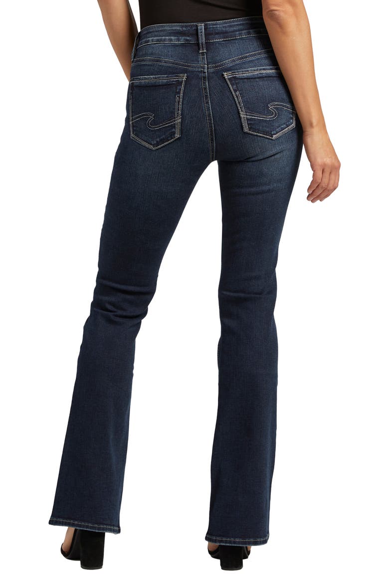 Suki Exposed Button Mid Rise Bootcut Jeans, Alternate, color, INDIGO