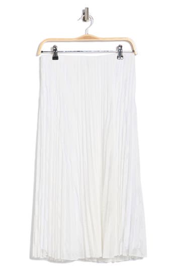 Theory Pleated Midi Skirt In White