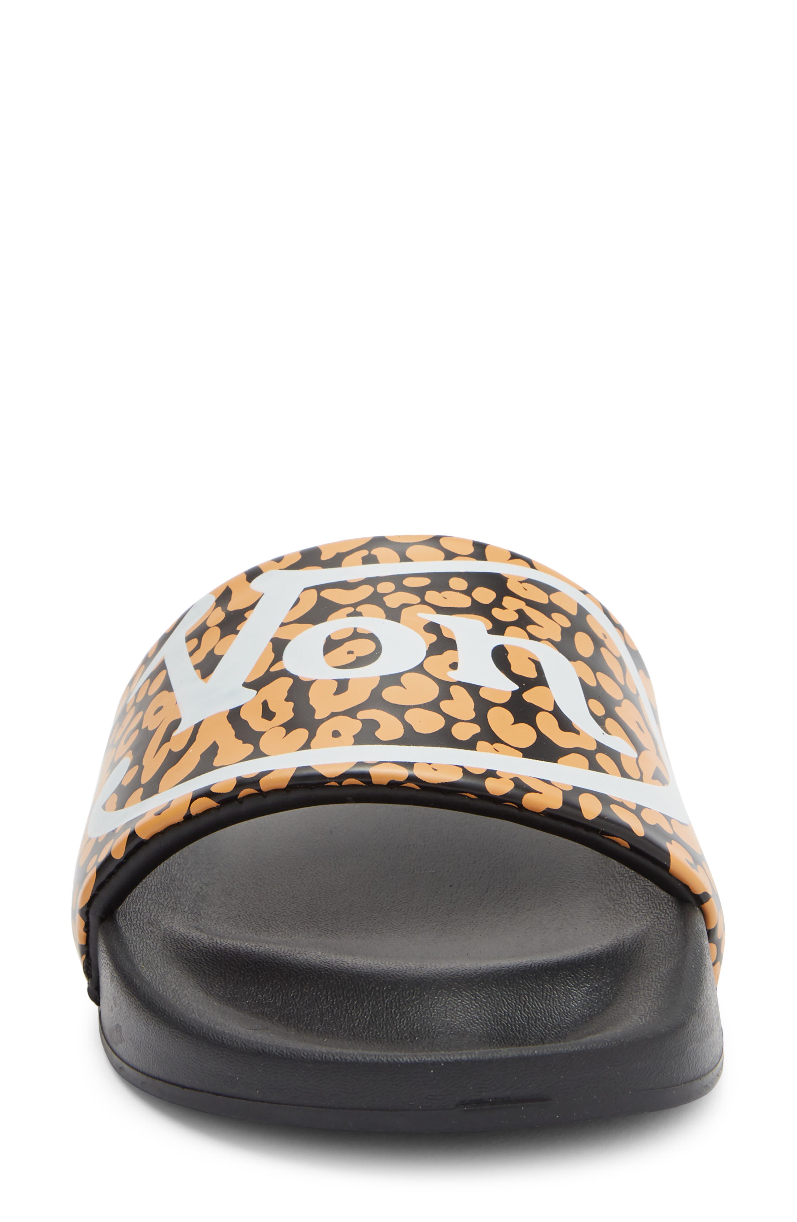 Von Dutch Prowl Slide Sandal, Alternate, color, Black / Leopard