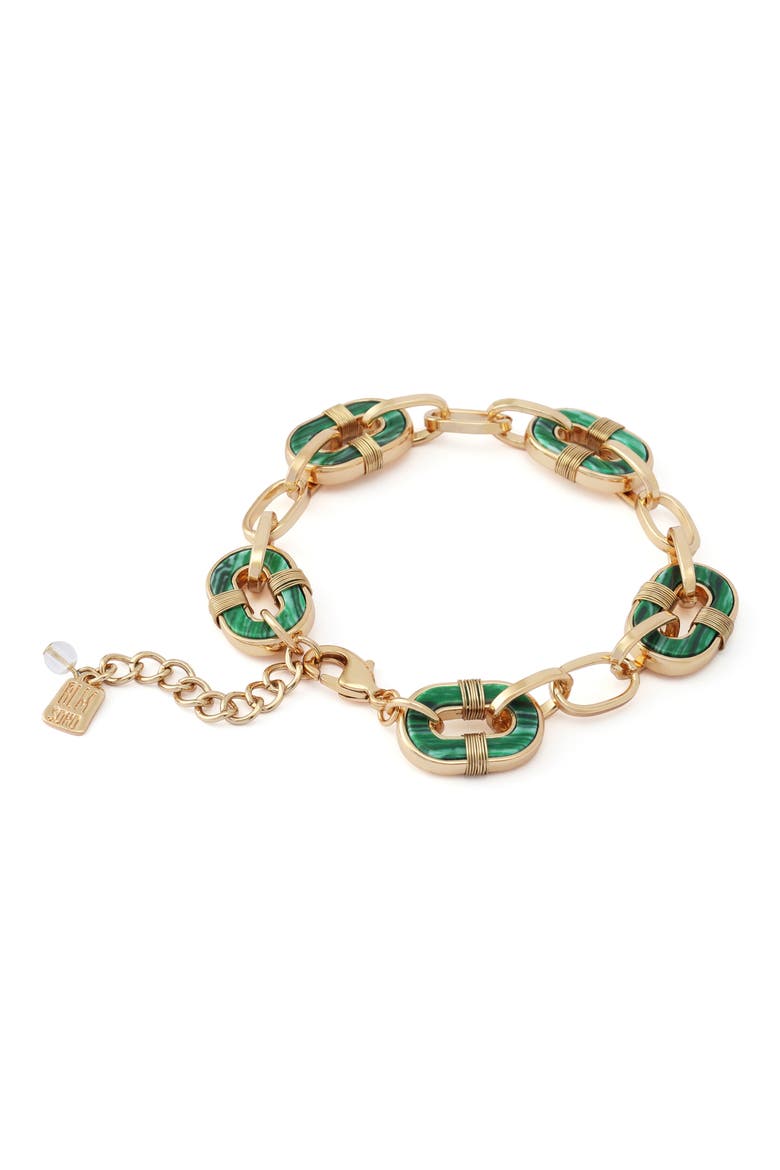 Reversible Semiprecious Stone Bracelet, Alternate, color, GREEN
