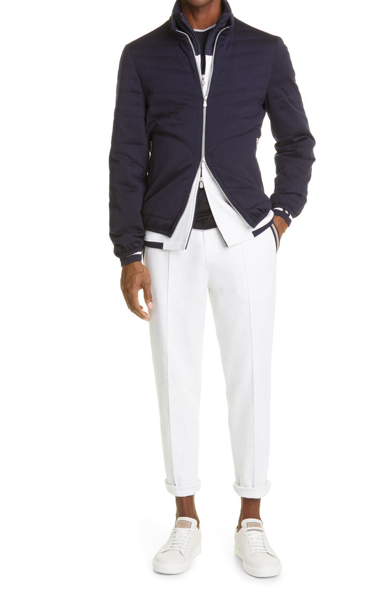 Brunello Cucinelli Cotton Blend Jersey Pants, Main, color, 