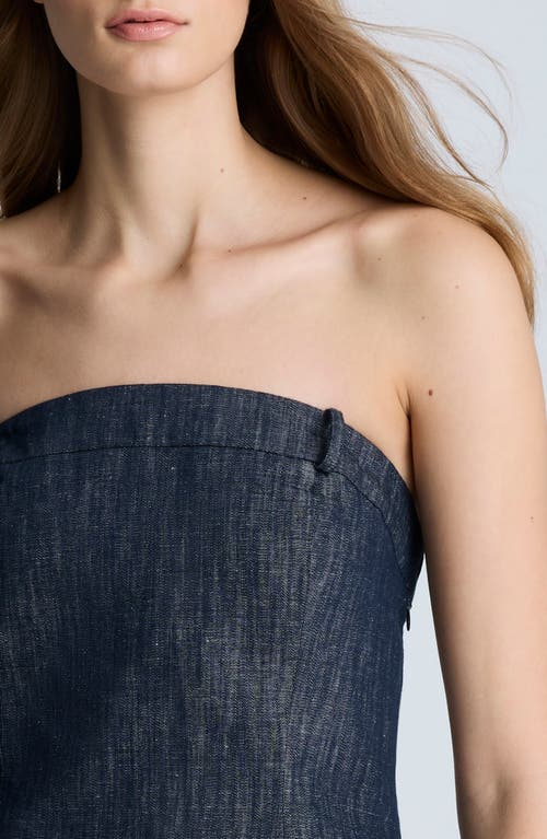 Kenneth Cole Women's Strapless Bustier Top In Dark Navy Multi