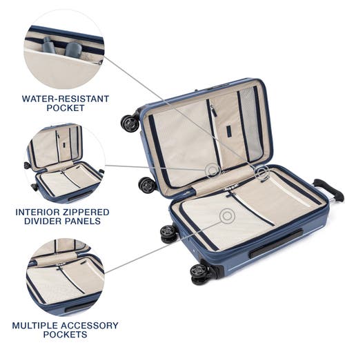 Travelpro Platinum Elite Hardside Expandable Carry-on With Laptop Pocket 21-inch Spinner In Dark Sky Blue