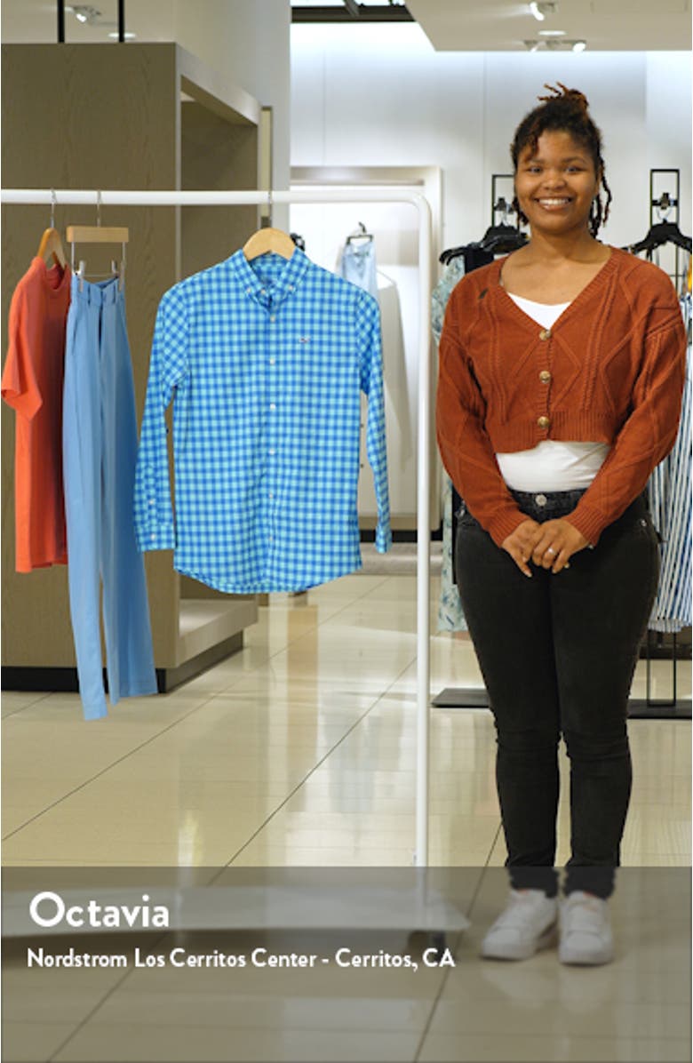 Kids' Gingham Button-Down Shirt, sales video thumbnail