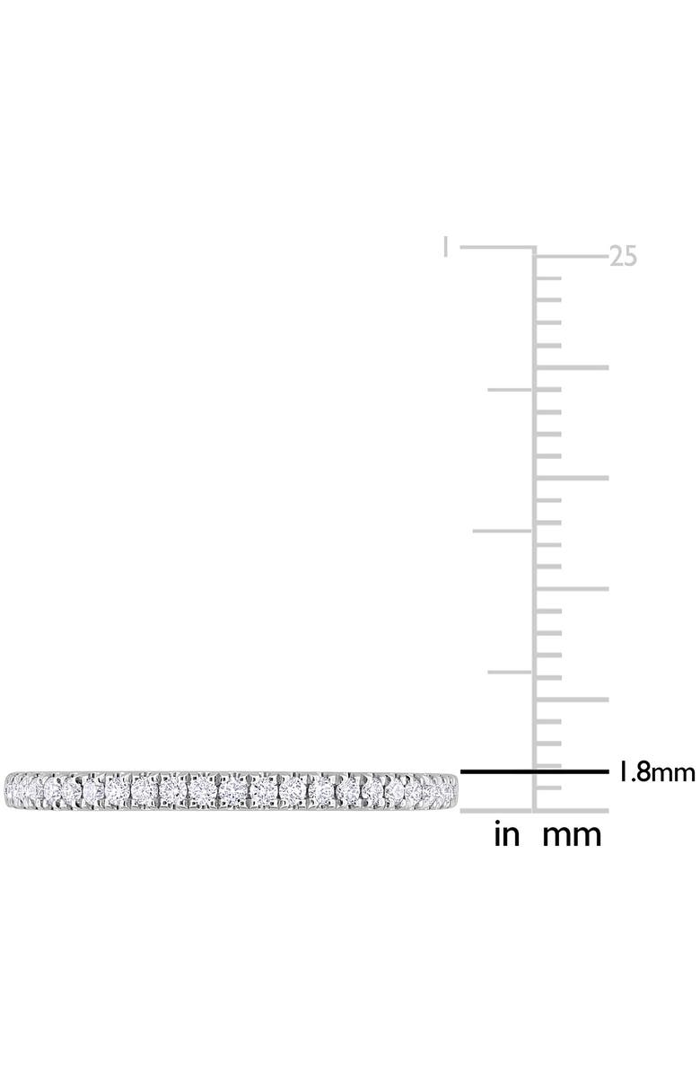 Created Forever 14K White Gold Lab Grown Diamond Band Ring, Alternate, color, 