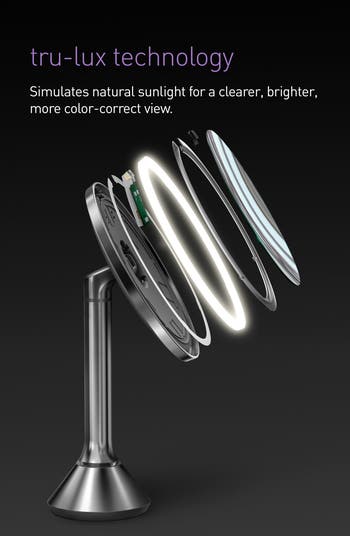 Trio Eight Inch Multi-Magnification Sensor Makeup Mirror