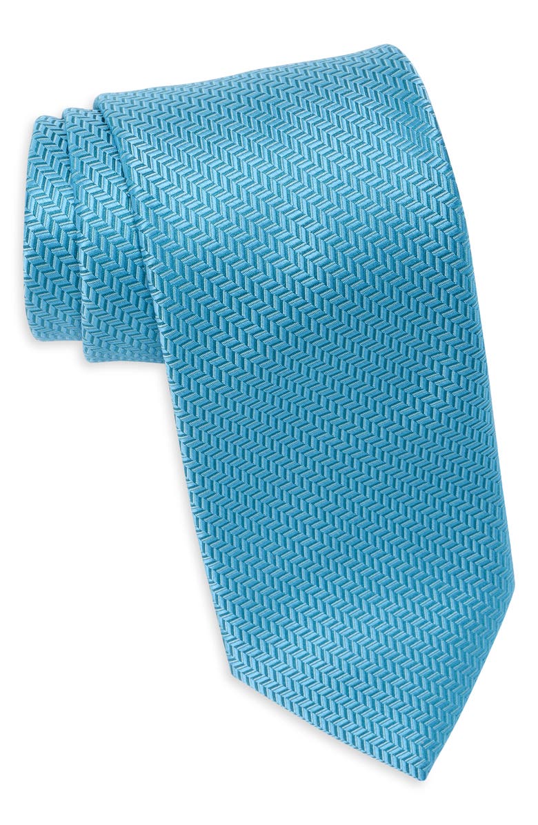 Michael Kors Galine Herringbone Tie, Main, color, Blue
