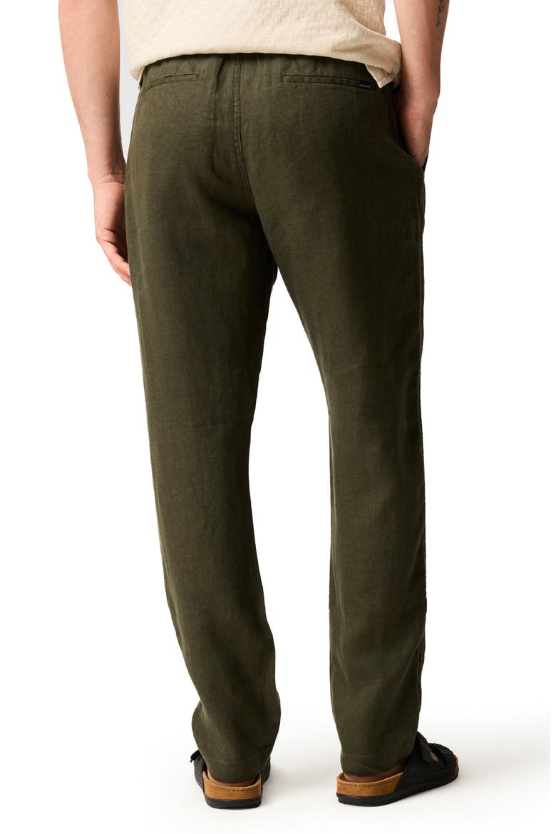 Linen Resort Pants, Alternate, color, DARK OLIVE