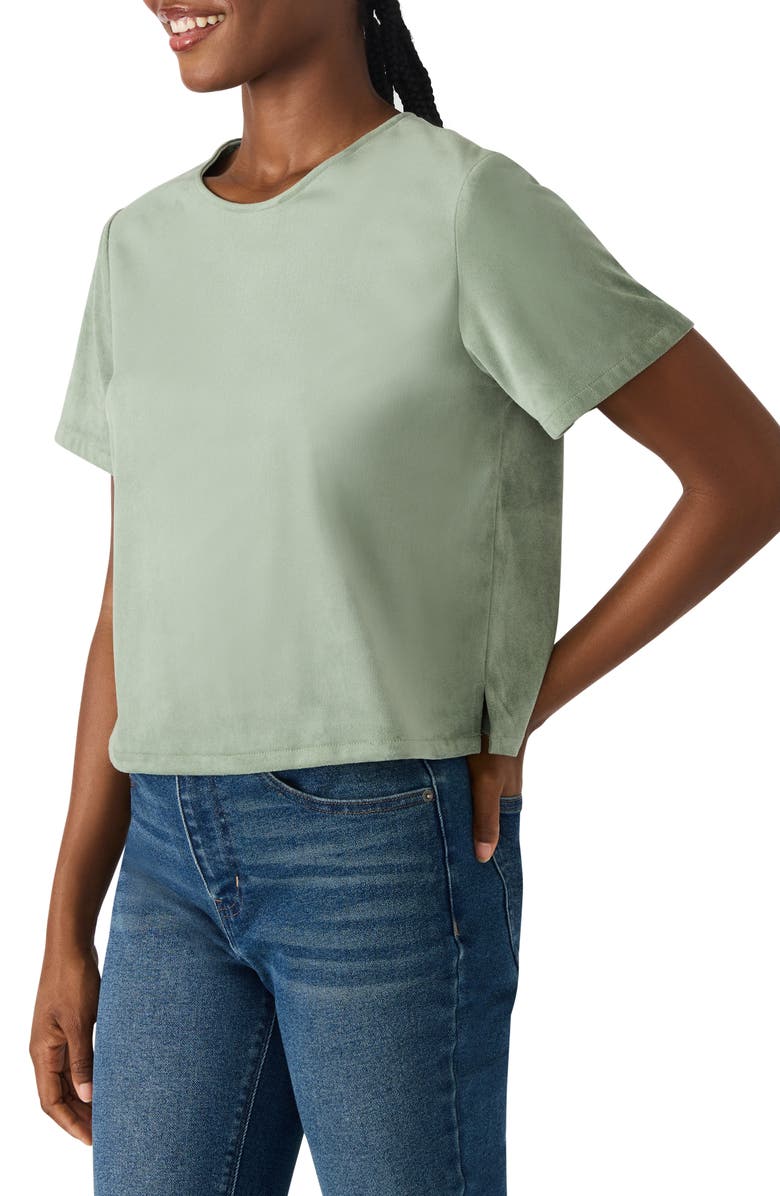 Steve Madden Ezra Back Zip Top, Alternate, color, Jade Cream