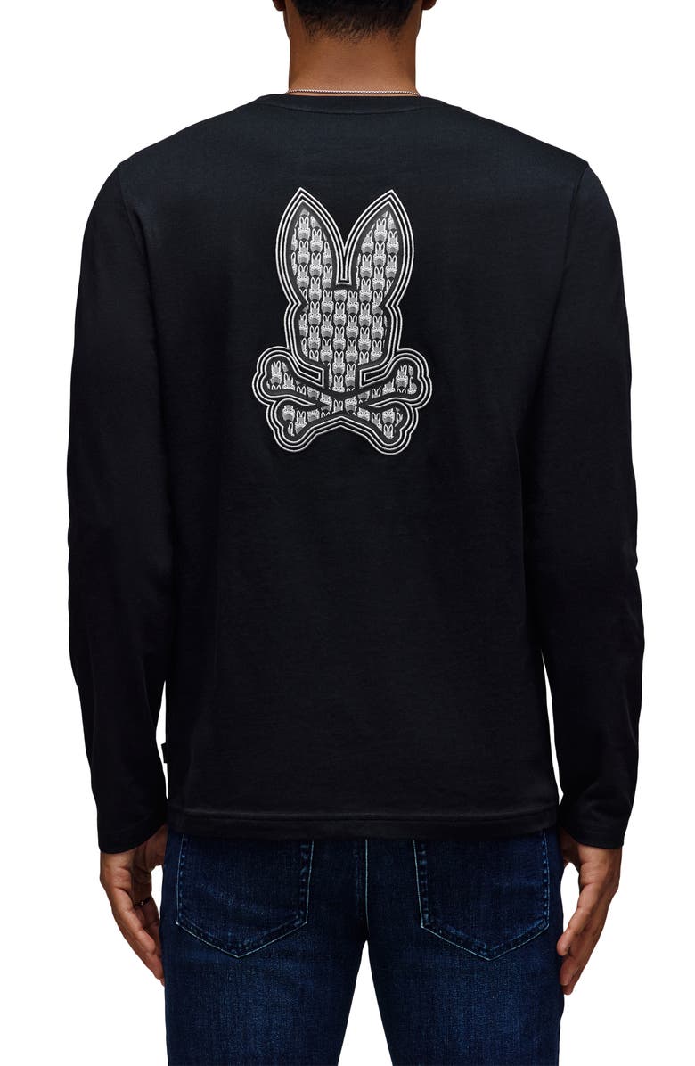 Psycho Bunny Johnny Long Sleeve Embroidered Pima Cotton Graphic T-Shirt, Alternate, color, 