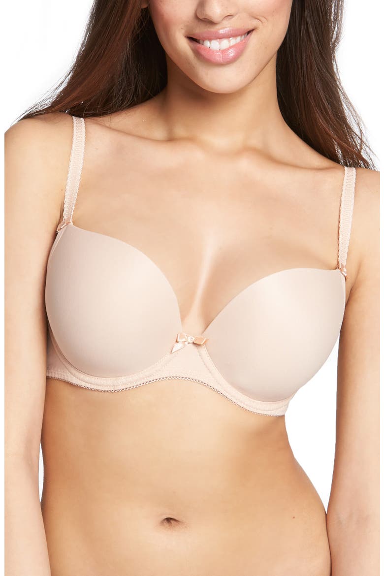 Deco AA4234 Underwire Plunge Bra, Main, color, NUDE