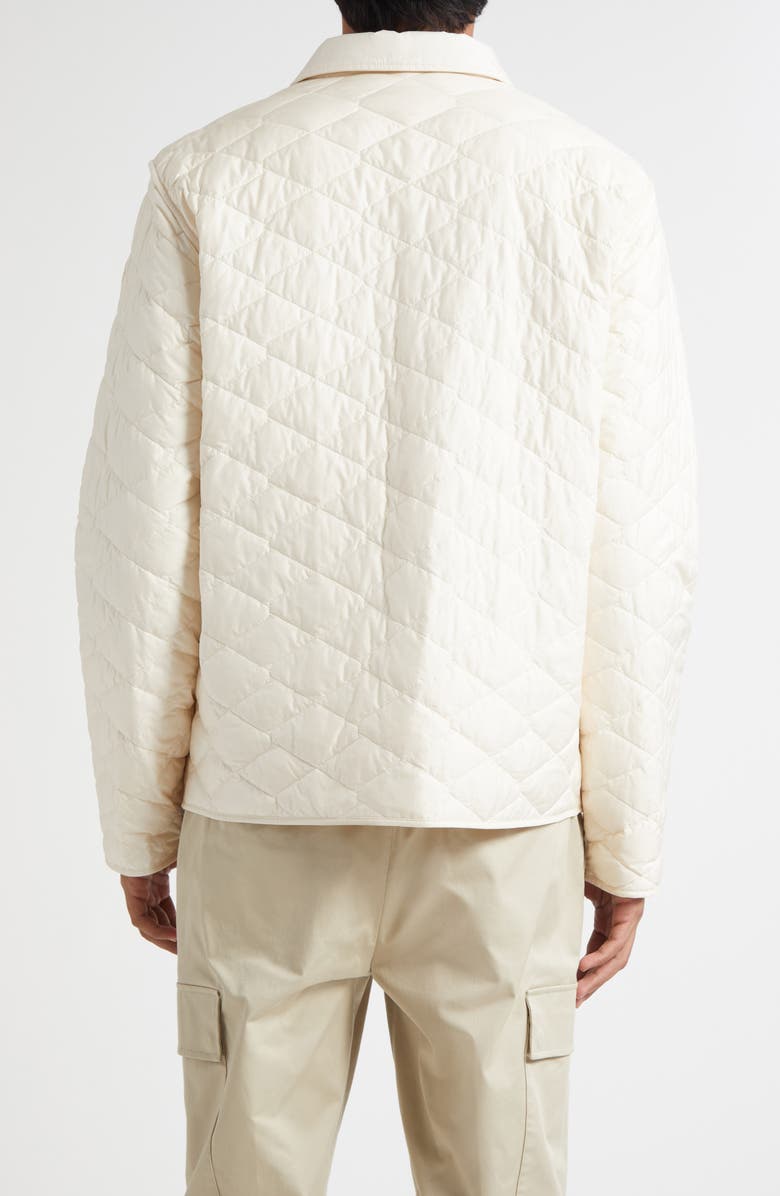 Moncler Kastos Quilted Water Repellent Down Shirt Jacket, Alternate, color, Pale Ivory