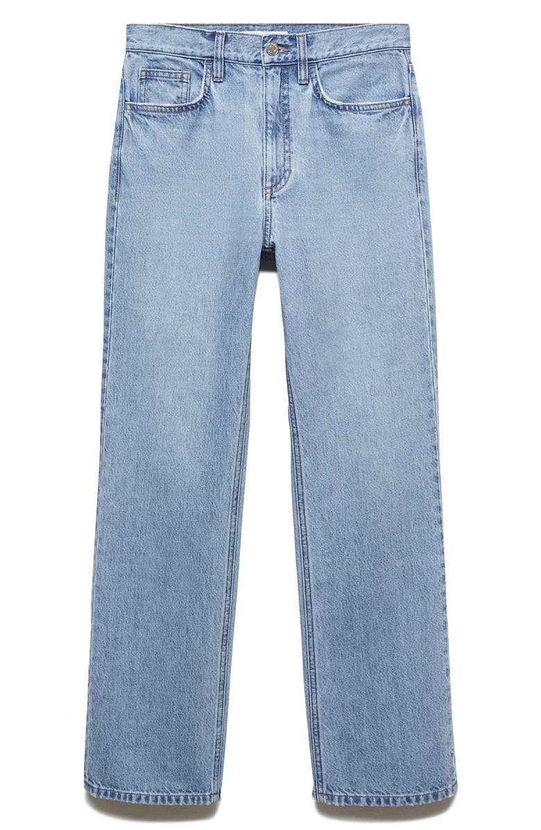 MANGO Mid Rise Straight Leg Jeans, Alternate, color, 