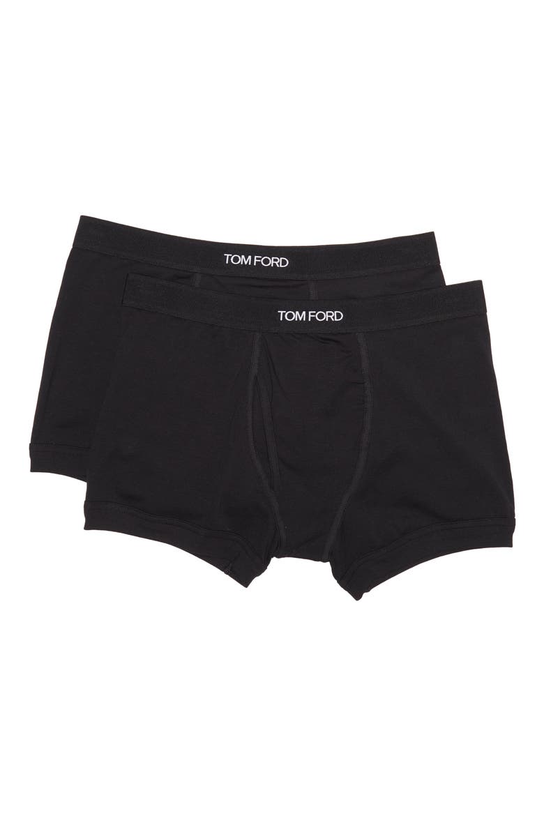 2-Pack Cotton Jersey Boxer Briefs, Alternate, color, BLACK