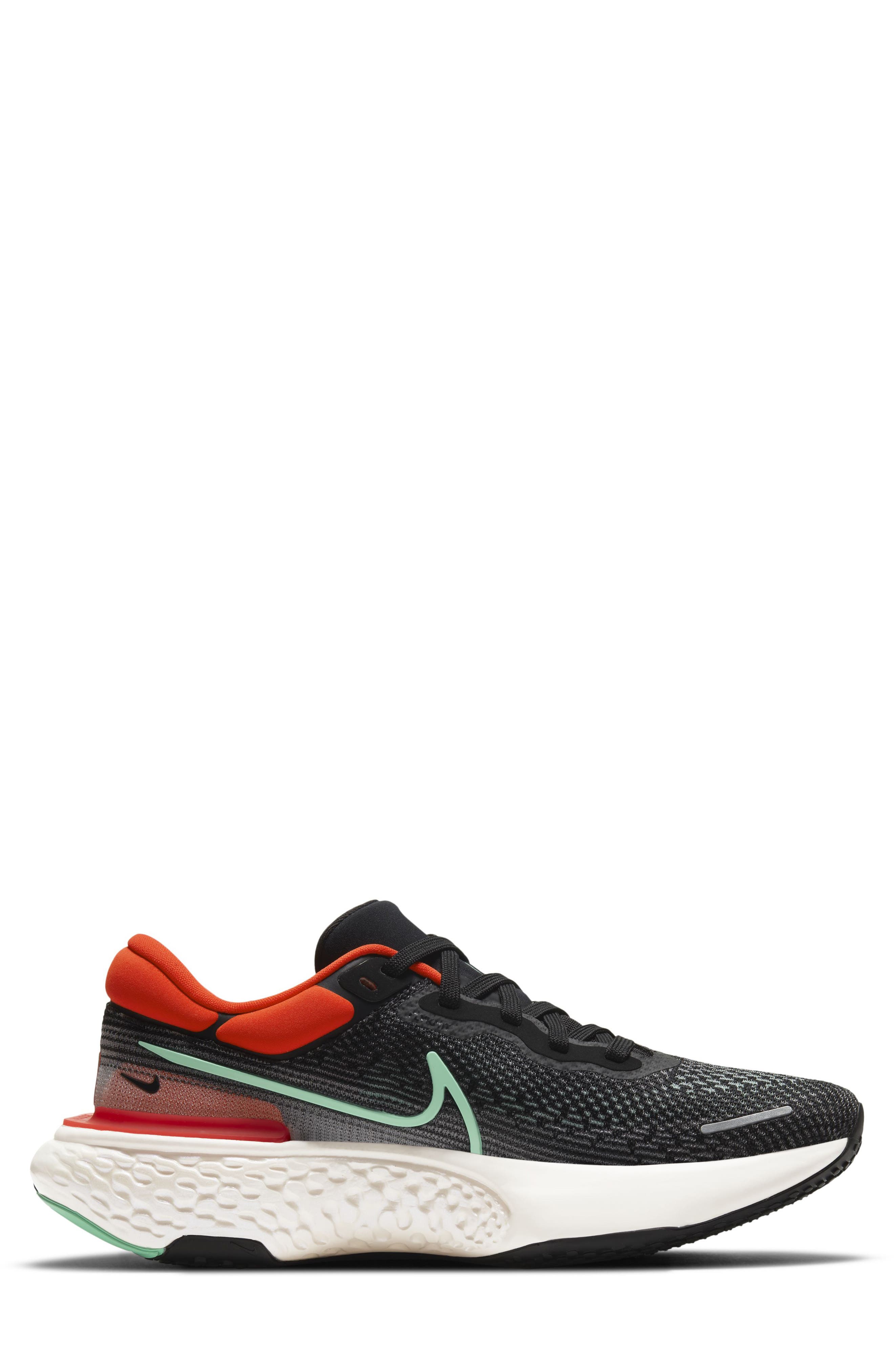 ZoomX Invincible Run Flyknit Running Shoe, Alternate, color, BLACK/CHILE RED/GREEN GLOW