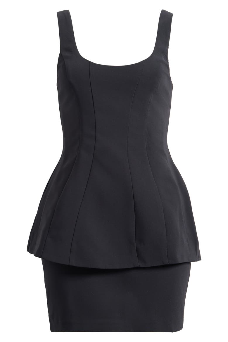 Empire Layered Cocktail Minidress, Alternate, color, BLACK