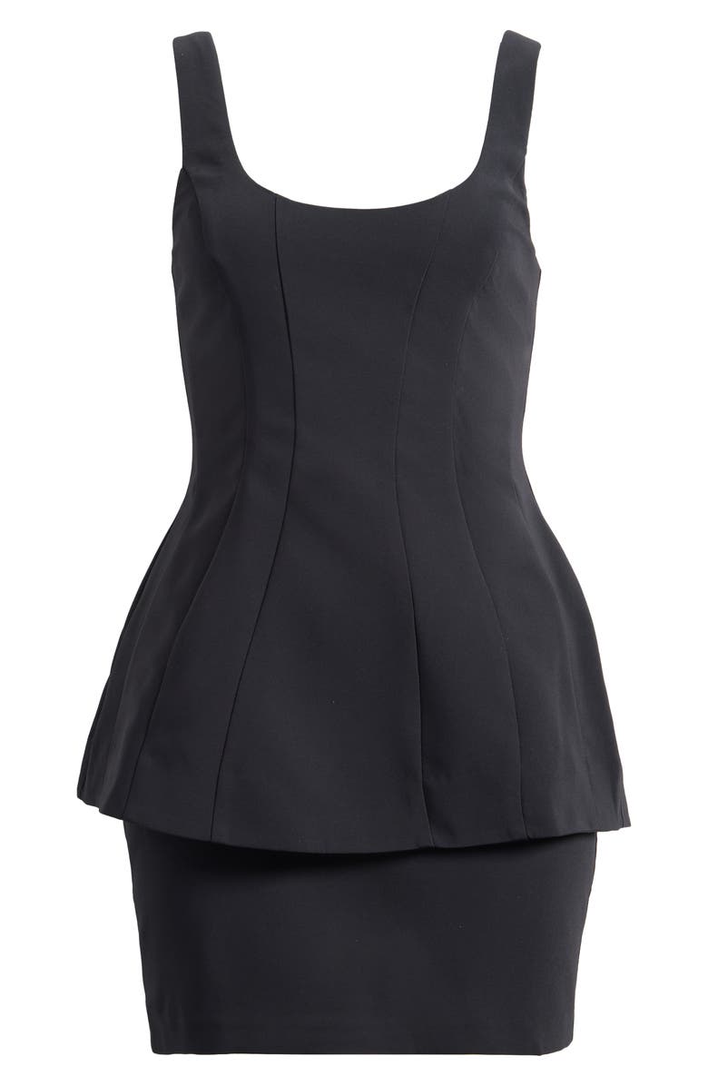 Amanda Uprichard Empire Layered Cocktail Minidress, Alternate, color, Black