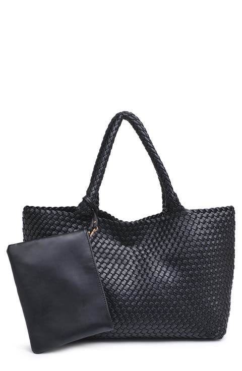 Woven Unlined Tote Bag and Pouch