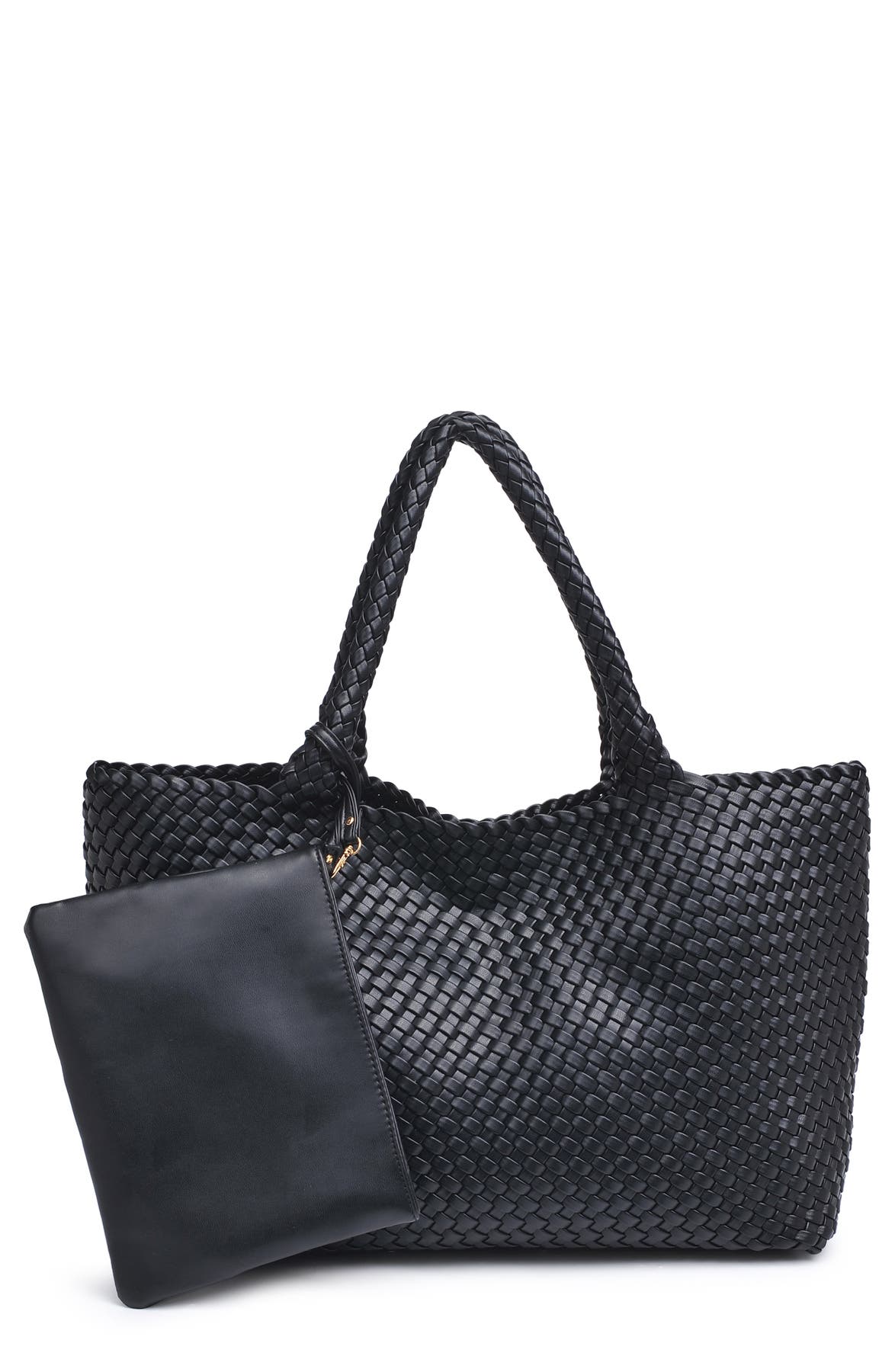 Moda Luxe Woven Unlined Tote Bag and Pouch