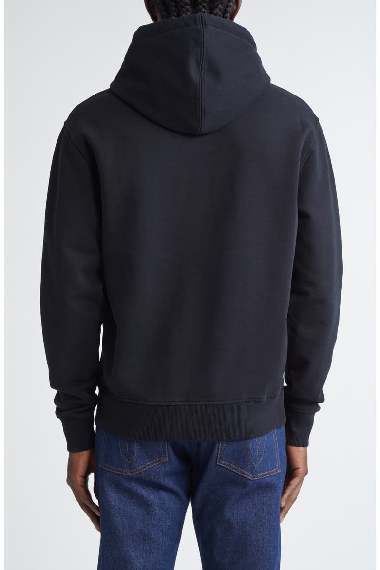 Embroidered Ami De Coeur Cotton Hoodie, Alternate, color, 001 NOIR