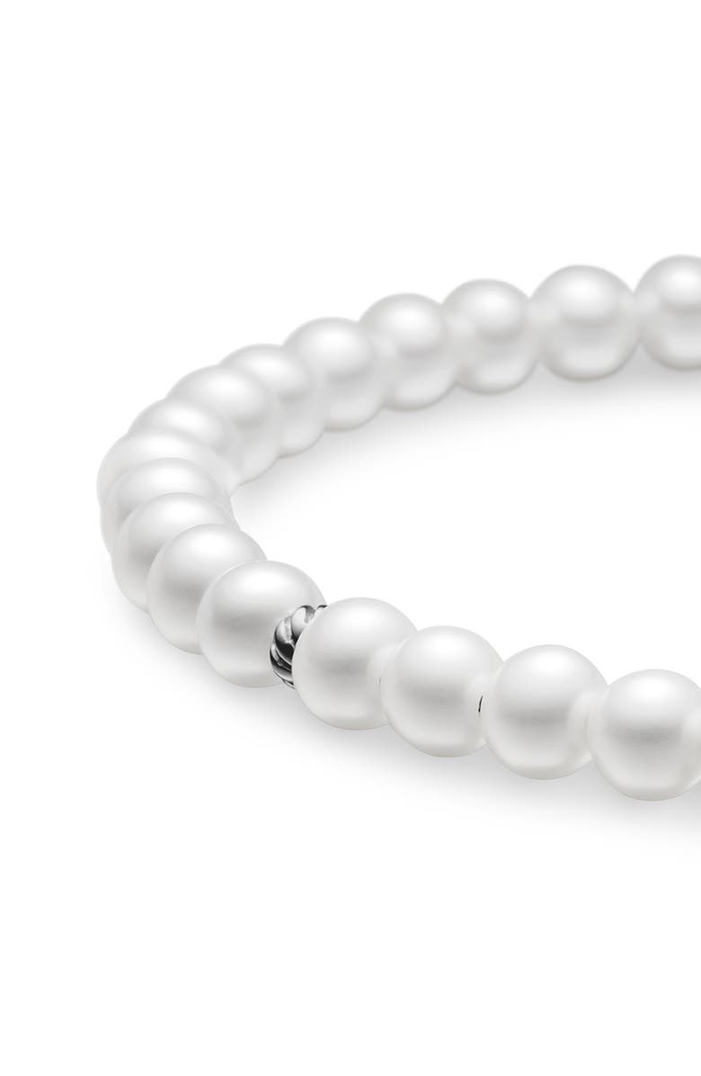 David Yurman Spiritual Beads Bracelet, Alternate, color, Pearl/ Silver
