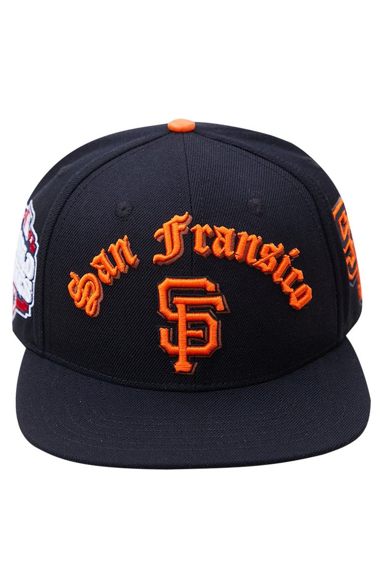 PRO STANDARD Men's Pro Standard Black San Francisco Giants 2012 World Series Old English Snapback Hat, Alternate, color, 