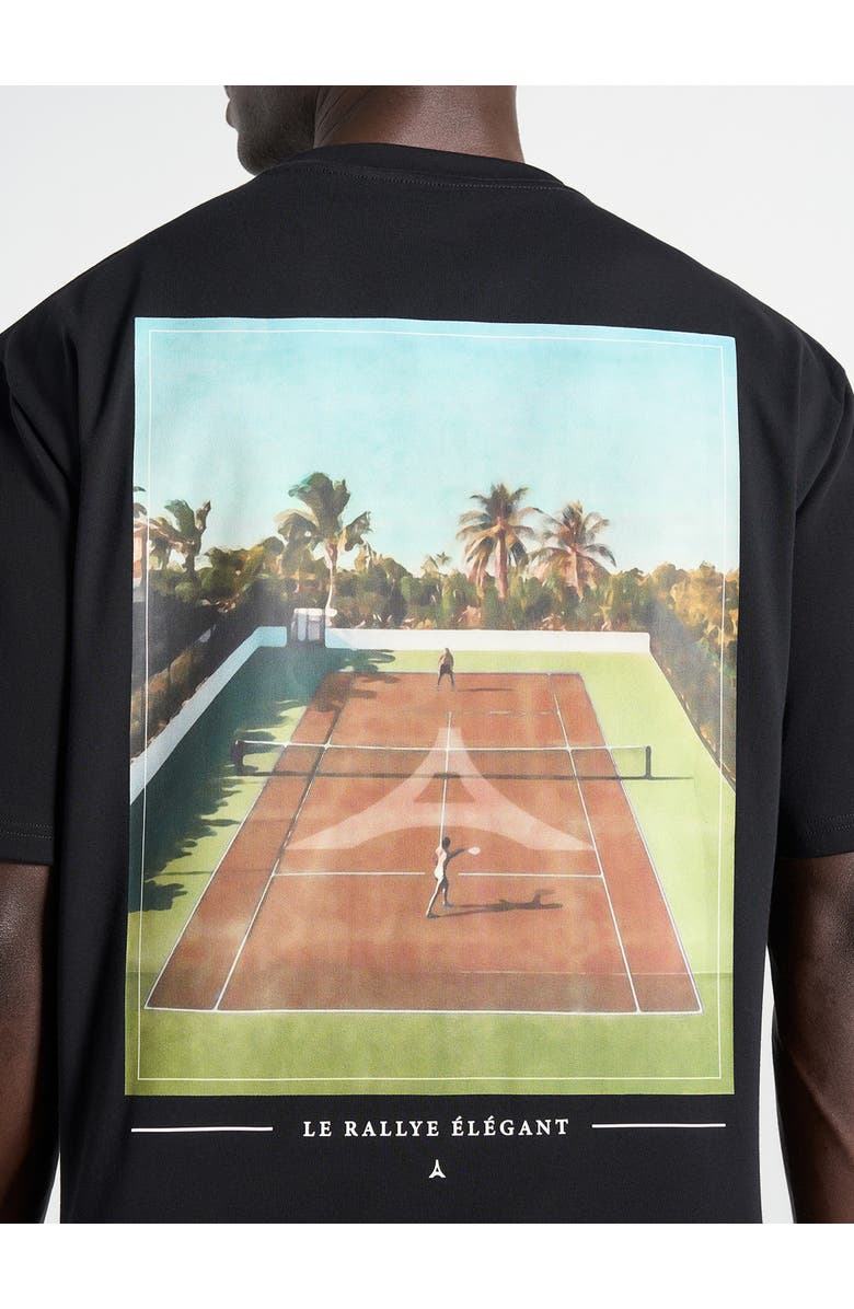 Manière De Voir Aaron Club Saint-Tropez Cotton T-Shirt, Alternate, color, Black