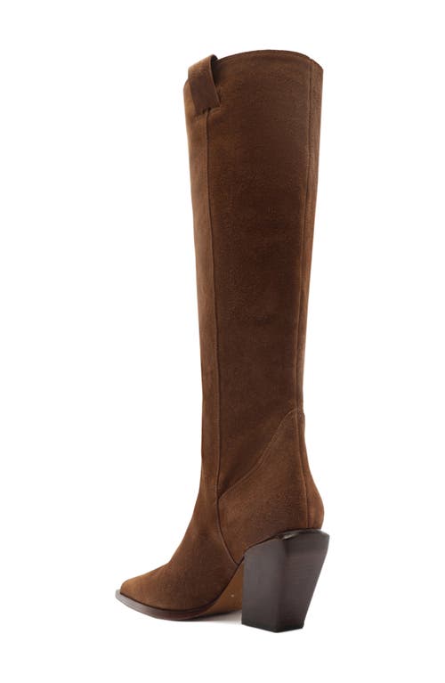 Schutz Maine Up Pointed Toe Boot In Brown
